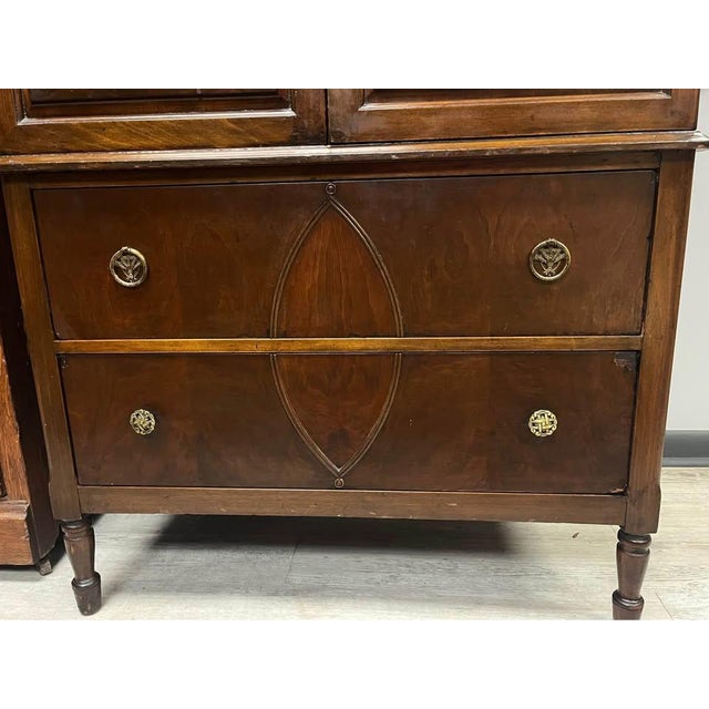 Wood Antique Mahogany Gentlemen’s Dresser For Sale - Image 7 of 12