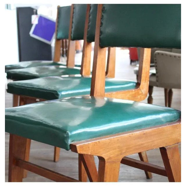 Green Vintage Side Chairs, 1960, Set of 4 For Sale - Image 8 of 10