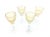 Vintage set of 4 stunning hand crafted golden yellow crystal cut mini goblets / aperitif cordial glasses. These...