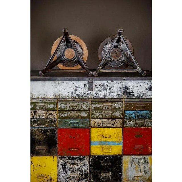 Wood Set of Industrial Stools by Robert Wagner for Rowac, Chemnitz, Germany For Sale - Image 7 of 12