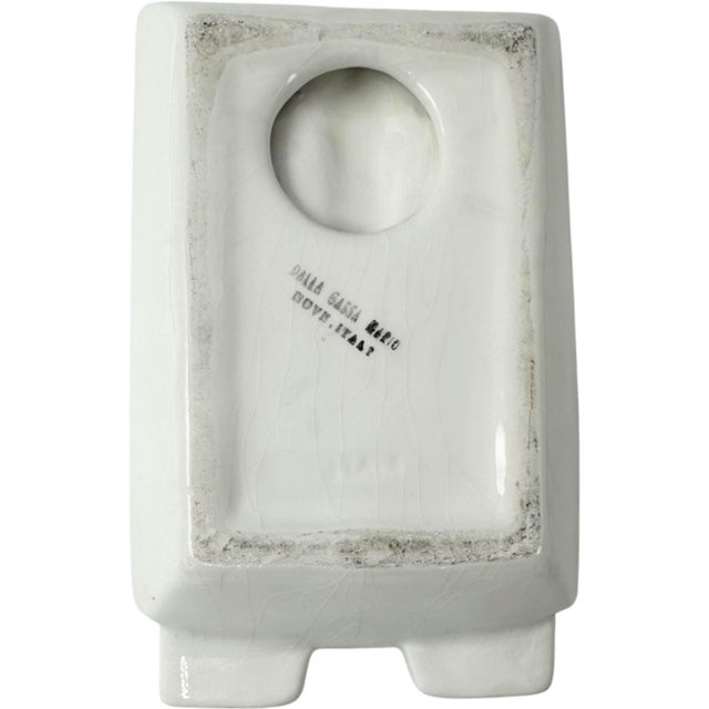 Vintage White Shirt & Tie Ceramic Ashtray Catchall Dish Made in Italy For Sale - Image 13 of 14