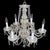 Vintage Crystal, Glass & Brass 6-Light Chandelier C1940 For Sale - Image 9 of 10