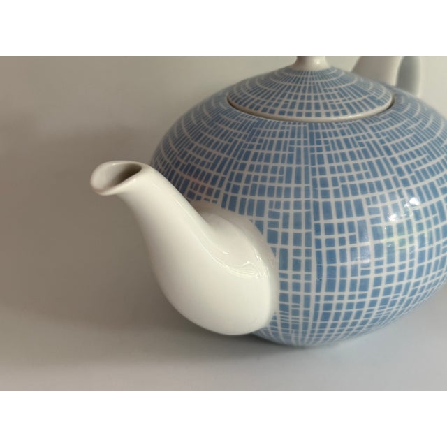 Mid-Century Modern Form 2000 Bastdekor Blau Tea Pot by Heinrich Löffelhardt for Arzberg, 1970s For Sale - Image 3 of 6