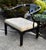 Vintage Century Chair Black Lacquer Horseshoe Ming Chair Brass Accents For Sale - Image 15 of 17
