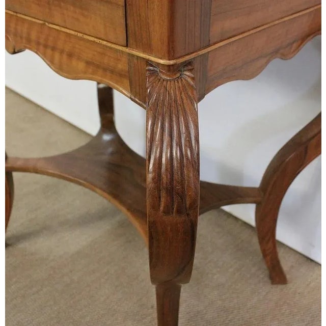 Solid Blonde Walnut Worktable, Late 19th Century For Sale - Image 13 of 18