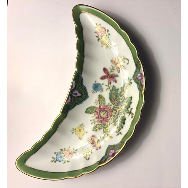 Vintage Crescent Porcelain Side Dish / Trinket Tray - Lj Japan For Sale - Image 10 of 10