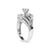 Contemporary 14K White Gold 1.00 Cttw Round and Baguette cut Diamond Swirl Cocktail Ring (H-I Color, SI2-I1 Clarity) - Ring Size 7 For Sale - Image 3 of 6