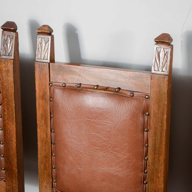 Wooden and Imitation Leather Folder Chairs, Set of 6 For Sale - Image 11 of 18