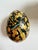 Wood Lovely Vintage Egg w/Painted Enamel Birds In Porcelain Dish & Brass Cherub Stand For Sale - Image 7 of 17