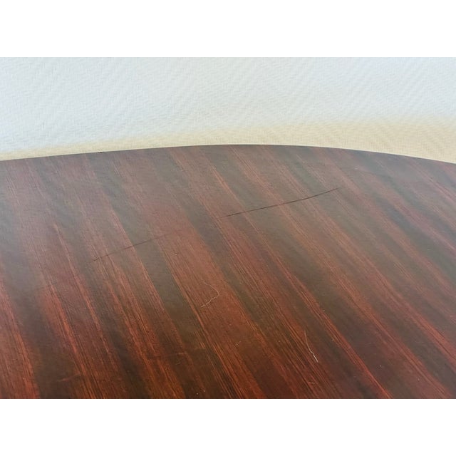 Art Deco Oval Rosewood Dining Table, France, 1940s For Sale - Image 6 of 13