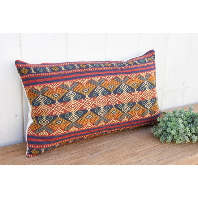 Tribal Puna Old Peruvian Frazada Pillow For Sale - Image 3 of 8