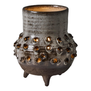 1970s Erik Glud Studio Crafted Stoneware Footed Table Lamp