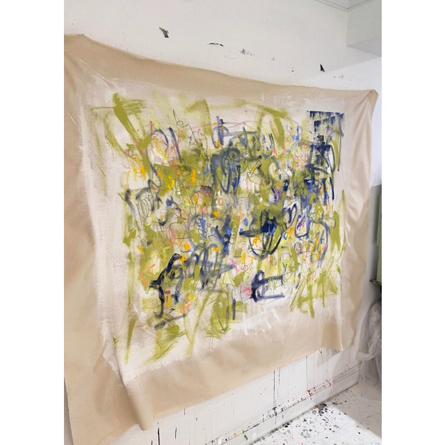 2020s Sarah Trundlle, Contemporary Abstract Expressionist Painting, "Blossom" For Sale - Image 5 of 9