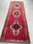Vintage Persian Runner MAGENTA Pink, Copper Indigo Purple Rug 3.7 x 10.3 For Sale - Image 4 of 12