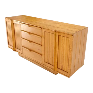 Solid Birds Eye Curly Maple All Dovetailed Artists Signed Sideboard Server