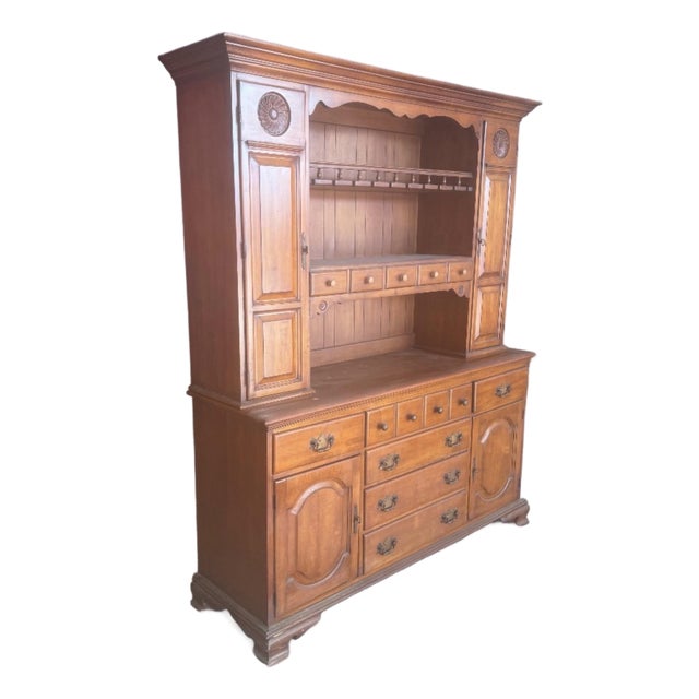 Vintage Henkel Harris Cherry Hutch For Sale