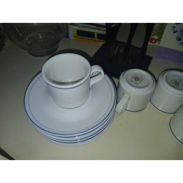 Richard Ginori Mid- Century Richard Ginori Demitasse Cups and Saucers 12 Pc For Sale - Image 4 of 5