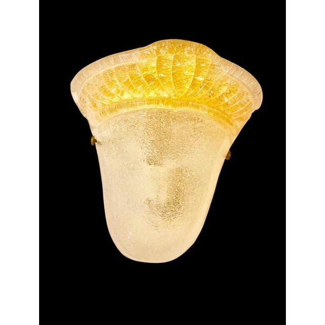 Vintage Glass Murano Wall Lights from La Murina, 1980, Set of 2 For Sale - Image 4 of 12