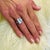 2010s Natural Aquamarine Diamond Ring 14K W Gold 6.67 TCW Certified For Sale - Image 5 of 9