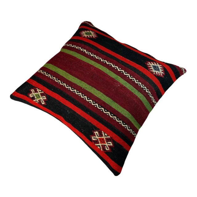 Turkish Kilim Cushion Cover For Sale - Image 6 of 11
