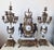 Lancini Clock with Louis XVI Style Candlesticks, 1940s, Set of 3 For Sale - Image 9 of 18