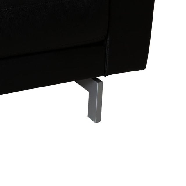 Vida 3-Seater Sofa in Black Leather from Rolf Benz For Sale - Image 6 of 13