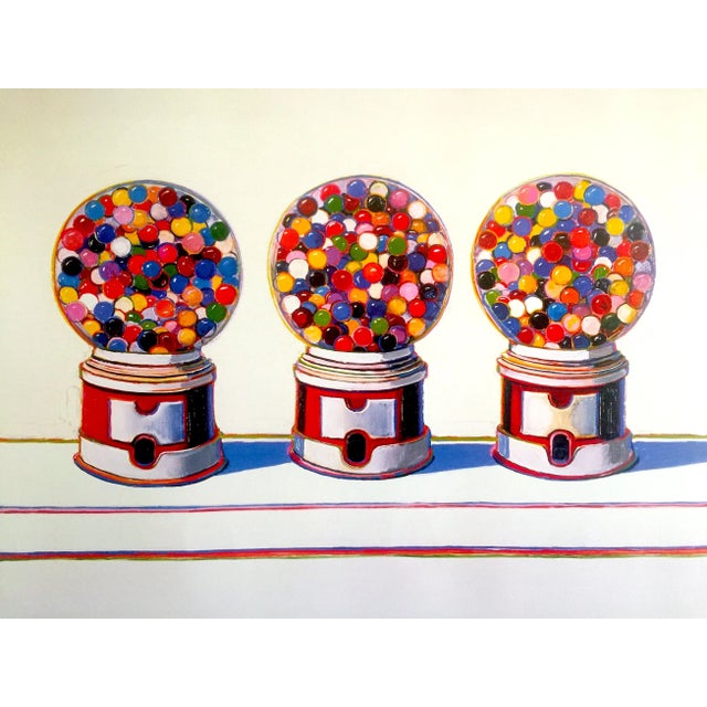 2010s Wayne Thiebaud Pop Art Lithograph Print Museum Poster " Three Machines " 1963 For Sale - Image 5 of 12