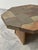 Large Vintage Brutalist Slate Mosaic Coffee Table with Oak Pedestal Base For Sale - Image 4 of 16