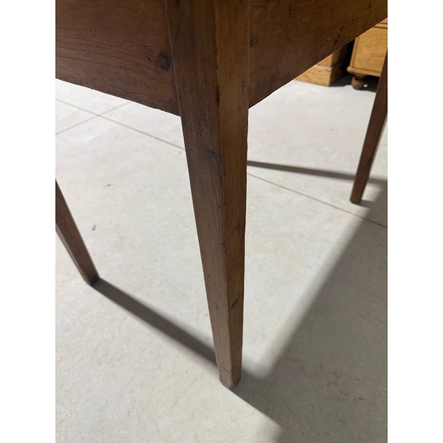 Antique Pine Table / Desk With Single Drawer From England For Sale - Image 15 of 18
