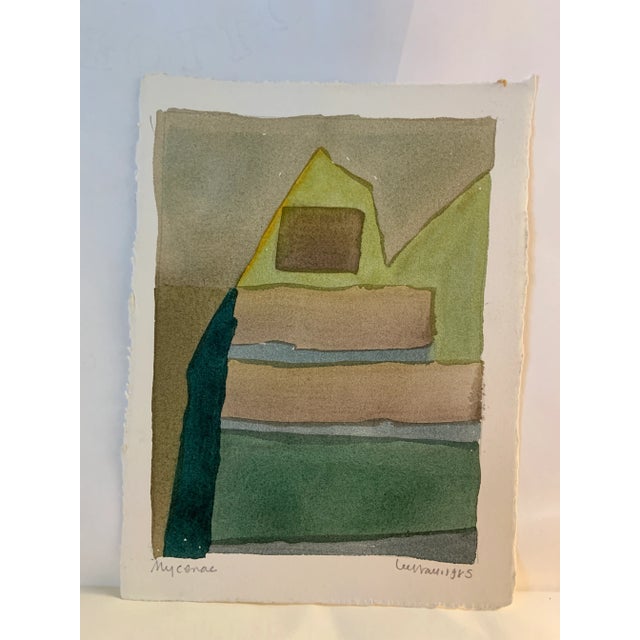 Lee Hall (American, 1934-2017) visited Greece and absorbed its unique atmosphere resulting in this watercolor, Mycenae,...