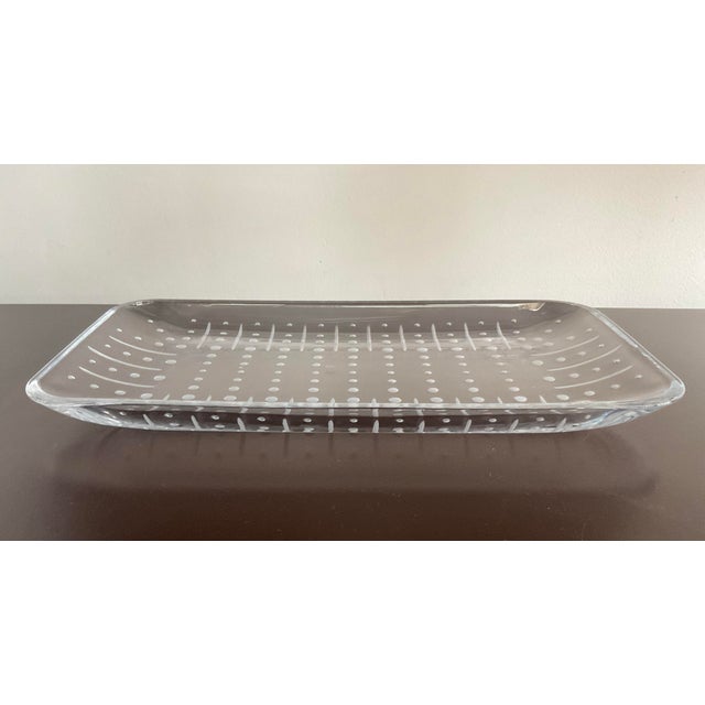 Late 20th Century Glass Dot Serving Tray For Sale - Image 4 of 8