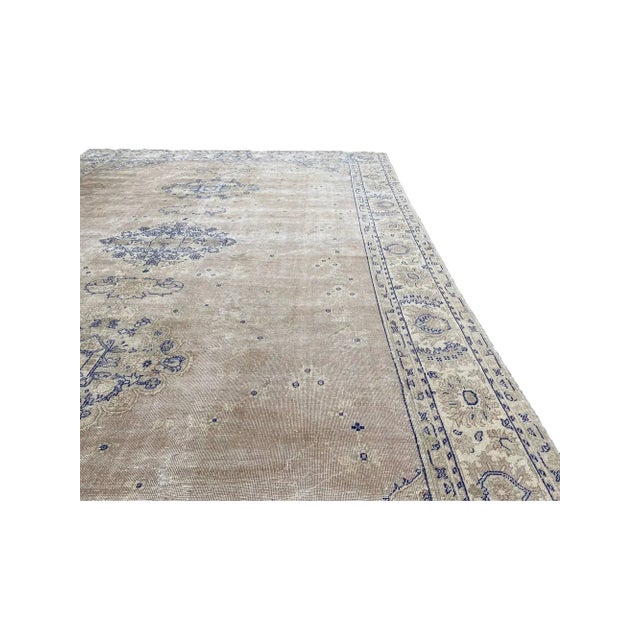 1950s 1950s Old Turkish Sparta Area Rug 10x15 For Sale - Image 5 of 9