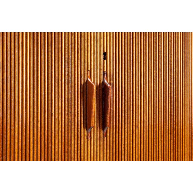 Danish High Cabinet in Teak with Tambour Doors, 1960 For Sale - Image 9 of 15