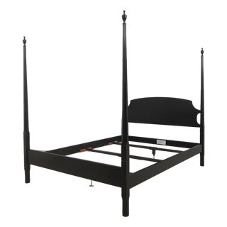 Stickley Black Pencil Point Queen Size Bed For Sale