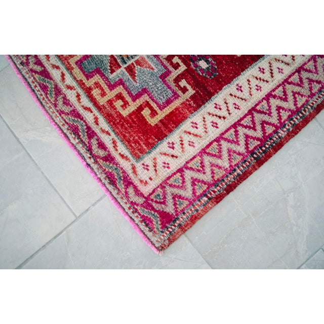 Hand-Knotted Kurdish Runner Rug . Tribal Long Runner Rug - 2′10″ × 14′5″ For Sale - Image 13 of 14