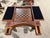 Wood House of Mercier Leather Game Table With Two Chairs For Sale - Image 7 of 12