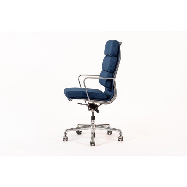 2000 - 2009 Herman Miller Eames Tall Navy Blue Fabric Desk Chair Soft Pad For Sale - Image 5 of 16