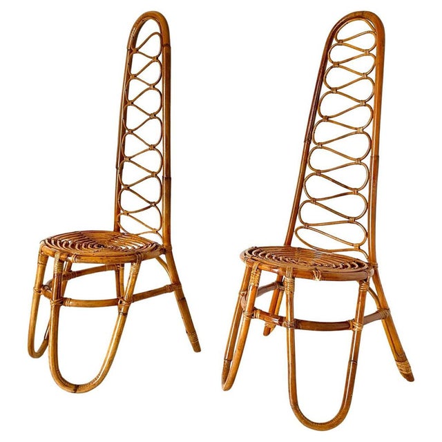 1960s Set of Bamboo Chairs, 1960s For Sale - Image 5 of 18