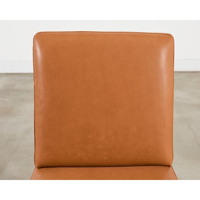 Ralph Lauren Italian Leather Mahogany Dalton Dining Chair For Sale In Sacramento - Image 6 of 17