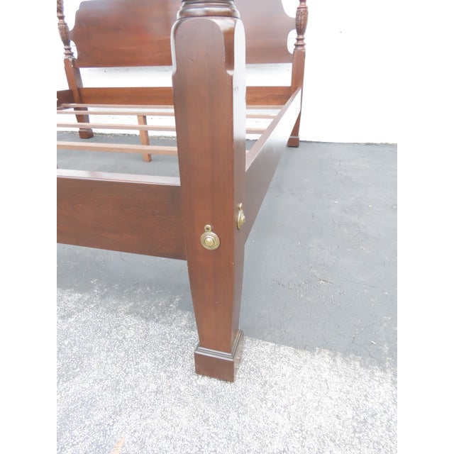 Carved Mahogany King Size Poster Bed 6444 For Sale - Image 14 of 18