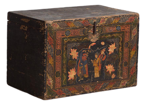 Antique Chinese Painted Trunk