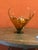 1970s 1970s Vintage Large Chalet Canada Amber Glass Centerpiece Bowl For Sale - Image 5 of 18