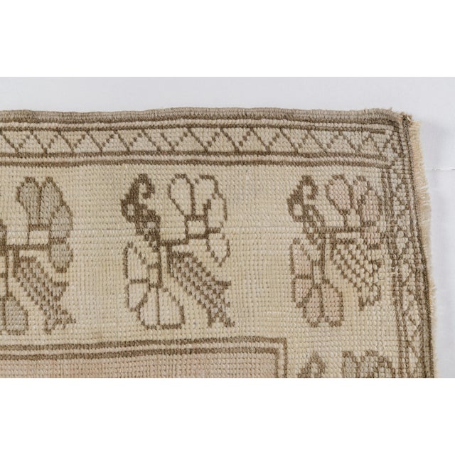 Turkish Mid 20th Century Oushak Handknotted Floral Wool Carpet For Sale - Image 3 of 11