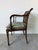 Vintage Hollywood Regency Faux Grain Painted Armchair With Cane Back & Upholstered Seat For Sale In Miami - Image 6 of 12