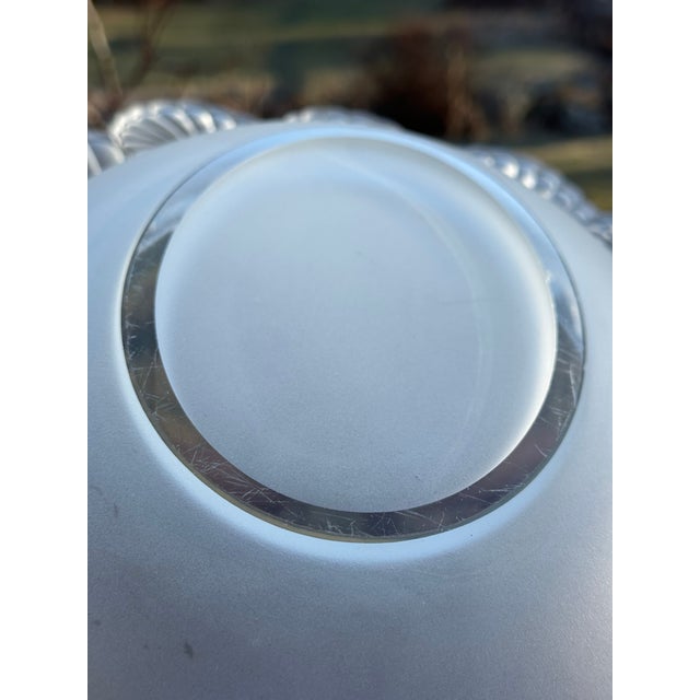 Art Deco Verlys France Art Deco Centerpiece Bowl | Rare Fern Leaf Satin Glass | 1935 For Sale - Image 3 of 13