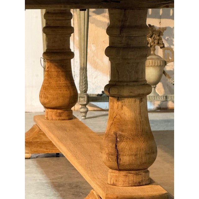 Large Oak Farmhouse Dining Table, 1925 For Sale - Image 12 of 18