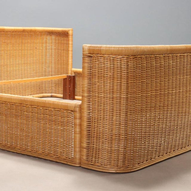 Vintage Wicker Bed, 1980s For Sale - Image 3 of 9