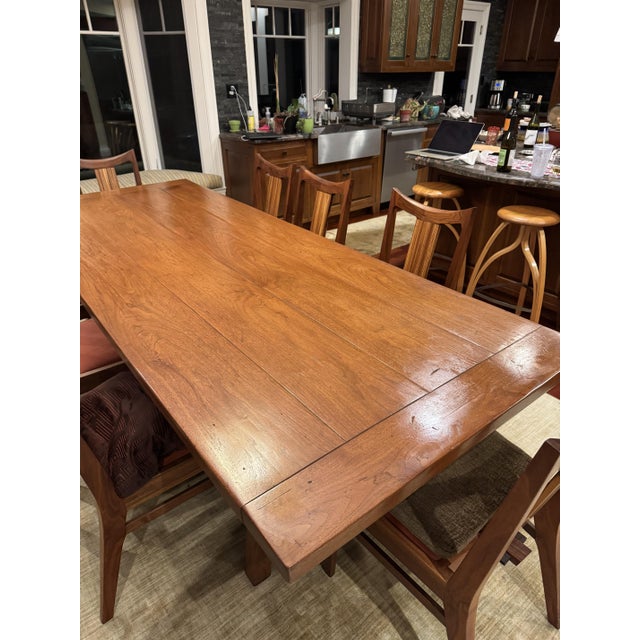 Gregorius Pineo Custom Thomas Fetherston Cherry Refectory Dining Table For Sale - Image 4 of 10