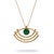 Eternal Vision Emerald Eye Gold Necklace For Sale - Image 11 of 11
