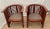 Modern Rare Set of Stickley Lounge Chairs Spindle Barrel Back Solid Cherry Leather Seat For Sale - Image 3 of 18